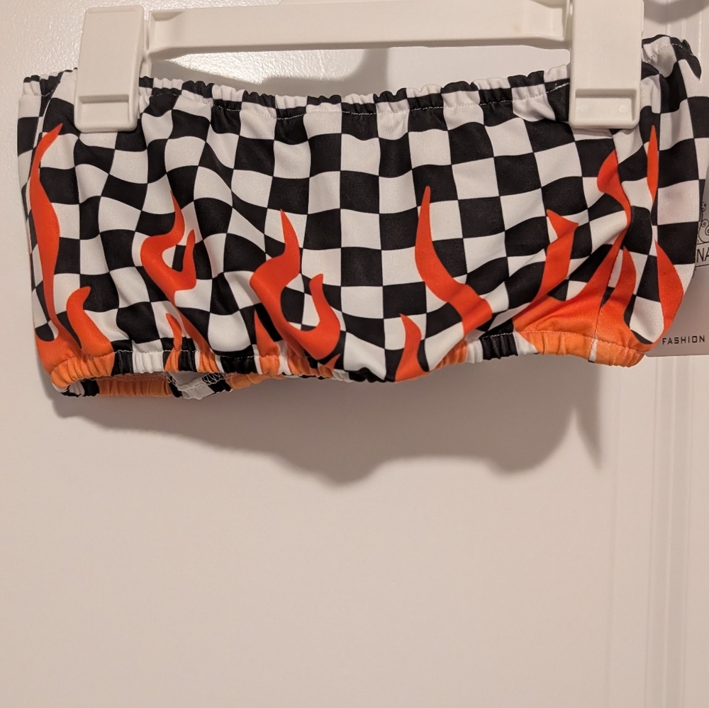 Checkered Flame Bandeau